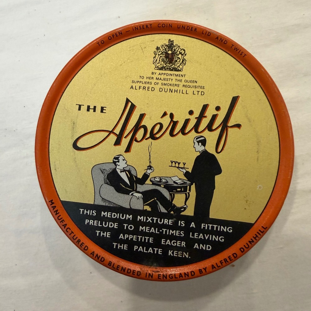 Vintage Alfred Dunhill The Aperitif Tobacco Tin 1oz England Collectible